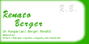 renato berger business card