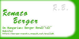renato berger business card